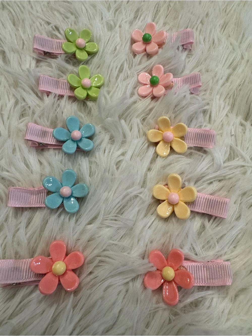 Kids Floral Hair Clip Set - Pastel Multi-Color